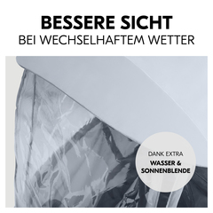 Bessere Sicht dank extra Wasser- und Sonnenblende