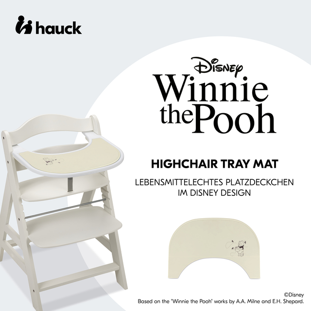 Highchair Tray Mat Pooh Dusty Beige