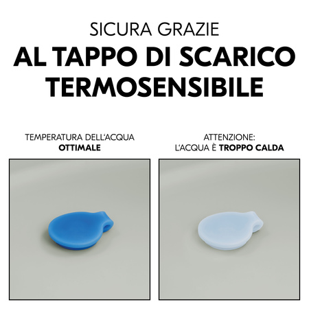 Sicura grazie al tappo con cambio di colore