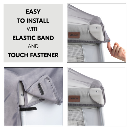 Easy to install with elastic band & touch fastener