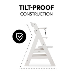 Extra tilt-resistant thanks to stable construction