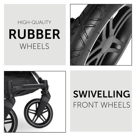 Puncture-resistant thanks to rubber wheels