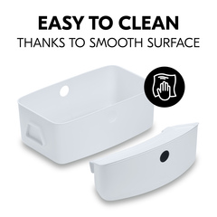 Hassle-free cleaning thanks to the smooth surface