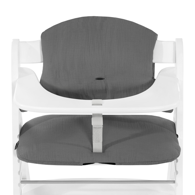 Highchair Pad Select  Muslin Dark Grey