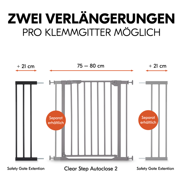 Safety Gate Extension 21 cm Black