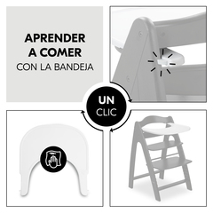 Aprender a comer con la bandeja de un clic