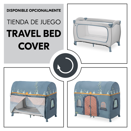 Con la Travel Bed Cover a la carpa de juegos