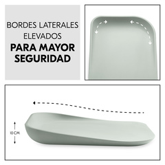 Borde lateral elevado para mayor seguridad