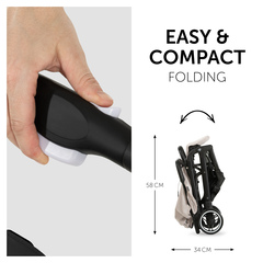 One-handed folding, light and comfy carrying