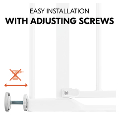 Pressure fit gate with adjusting screws