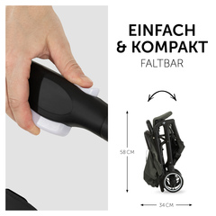 Einhändig faltbar, leicht und komfortabel tragbar