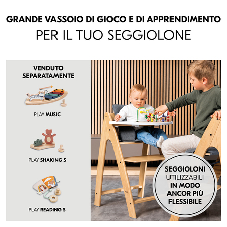 Vassoio di gioco e apprendimento per seggiolone