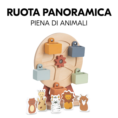 Una ruota panoramica piena di animali