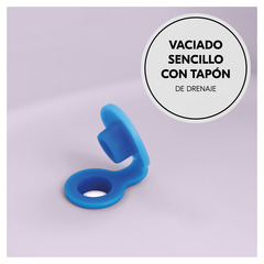Fácil descarga de agua con tapón de vaciado