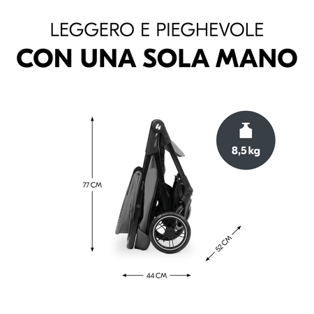 Leggero e pieghevole con una sola mano