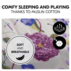 Pleasant sleeping thanks to soft muslin fabric