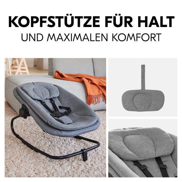 Highchair Bouncer Dark Grey Melange