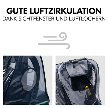 Gute Luftzirkulation dank Mesh- und Sichtfenster