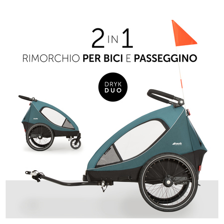 Rimorchio per bici & passeggino in uno