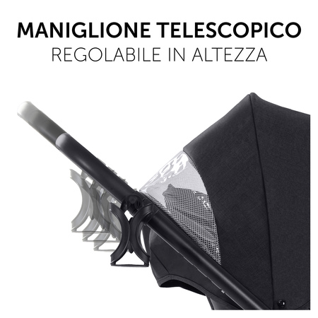 Facile da spingere grazie al manico telescopico