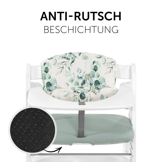 Highchair Pad Select  Jersey Leaves Mint