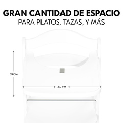 Amplio espacio para que su hijo coma y juegue