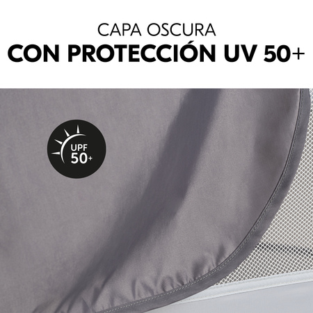 La capa oscura ofrece protección UV 50+