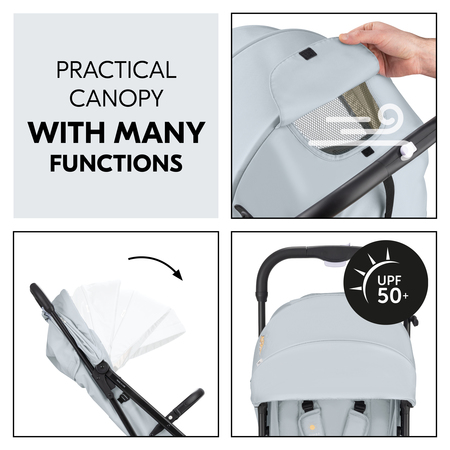 UV-protected sun canopy with viewing window