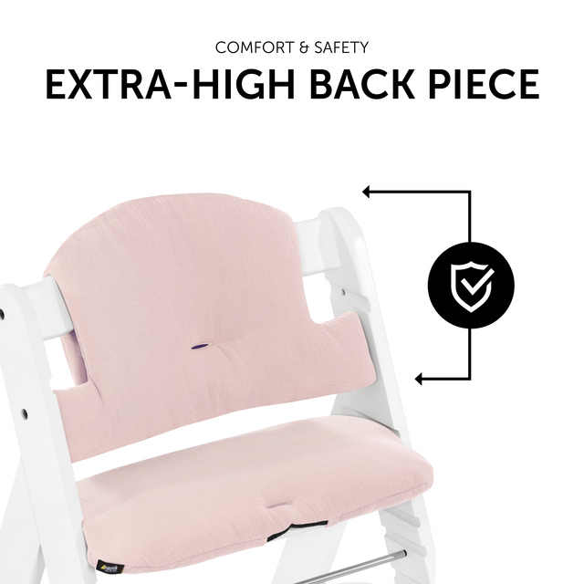Highchair Pad Select  Muslin Mineral Rose