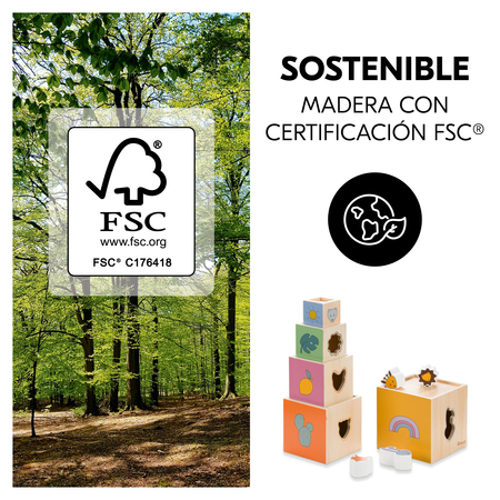 Juguete sostenible fabricado con madera FSC®