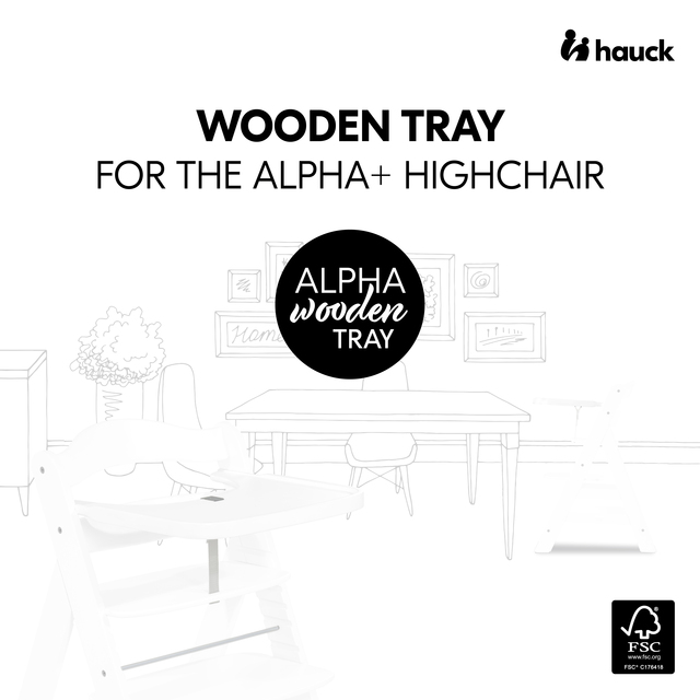 Alpha Wooden Tray White