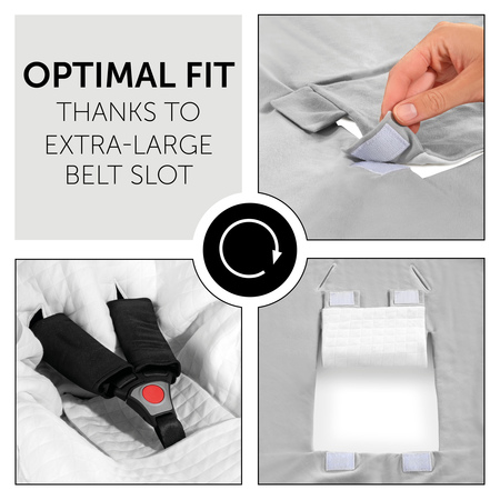 Optimal fit thanks to one, extra-large belt slot