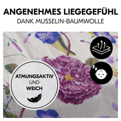 Angenehmes Liegegefühl dank weichem Musselin