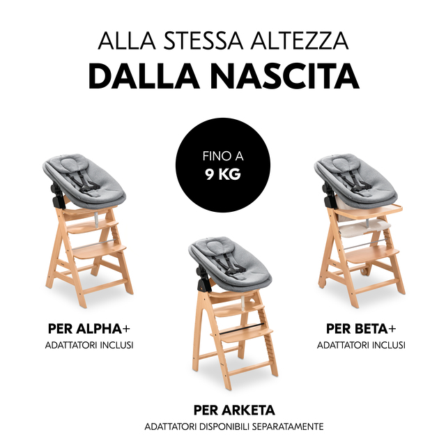 Highchair Bouncer Dark Grey Melange