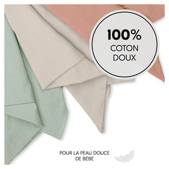 100% coton pour la peau sensible de bébé