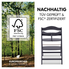Hergestellt aus FSC®-zertifiziertem Buchenholz