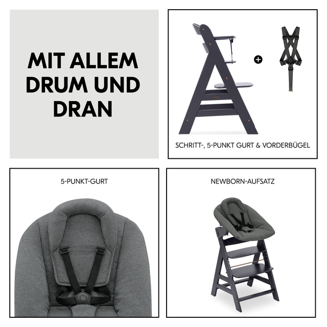 Alpha Newborn Set Plus  Dark Grey