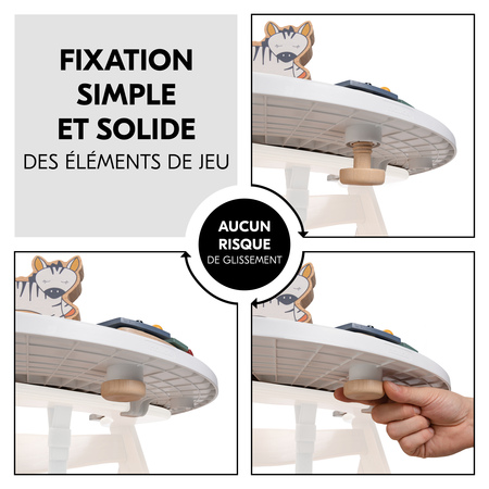 Fixation simple et sûre des éléments de jeu