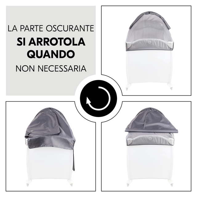 Travel Bed Canopy Grey