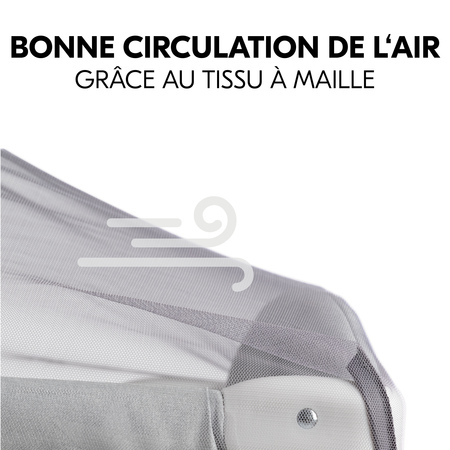 Bonne circulation de l'air grâce au tissu à maille