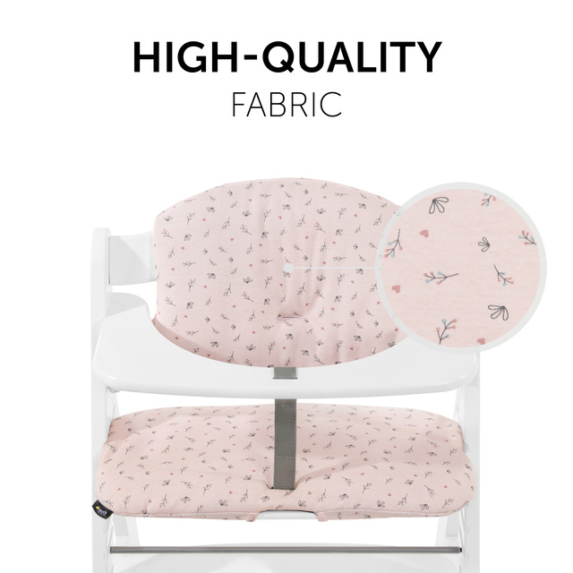 Highchair Pad Select  Jersey Flowers Rose