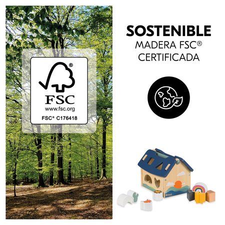 Juguete sostenible fabricado con madera FSC®