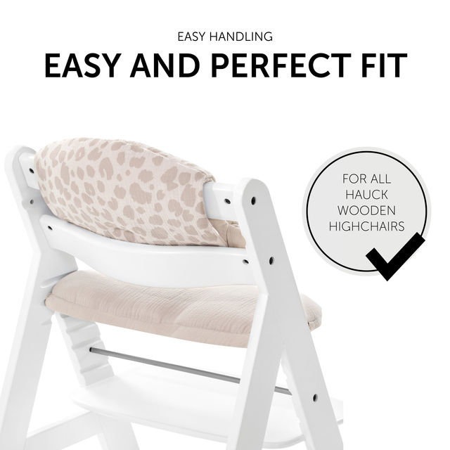 Highchair Pad Select  Muslin Leo Natural
