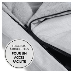Fermeture éclair double sens pour enfilage facile