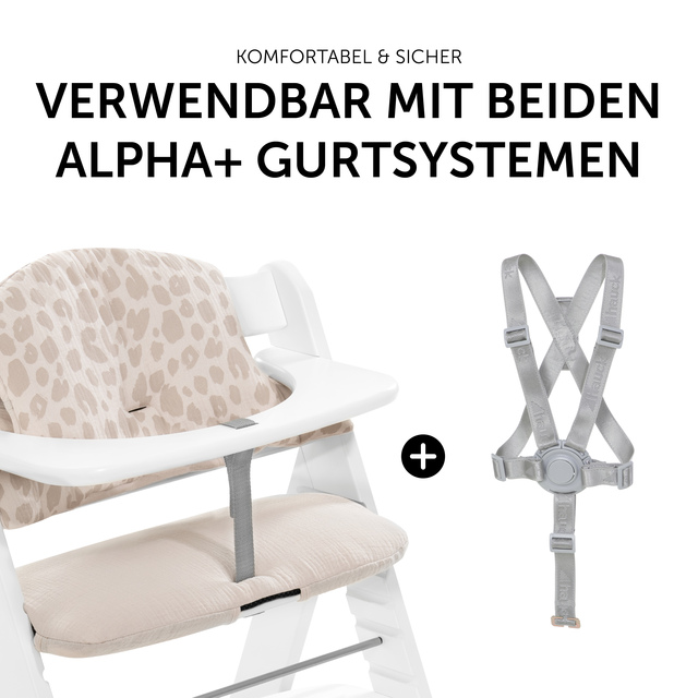Highchair Pad Select  Muslin Leo Natural