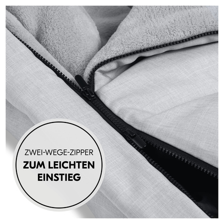 Zwei-Wege-Zipper zum leichten Einstieg