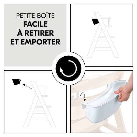 La petite boîte s’enlève et s’emporte partout