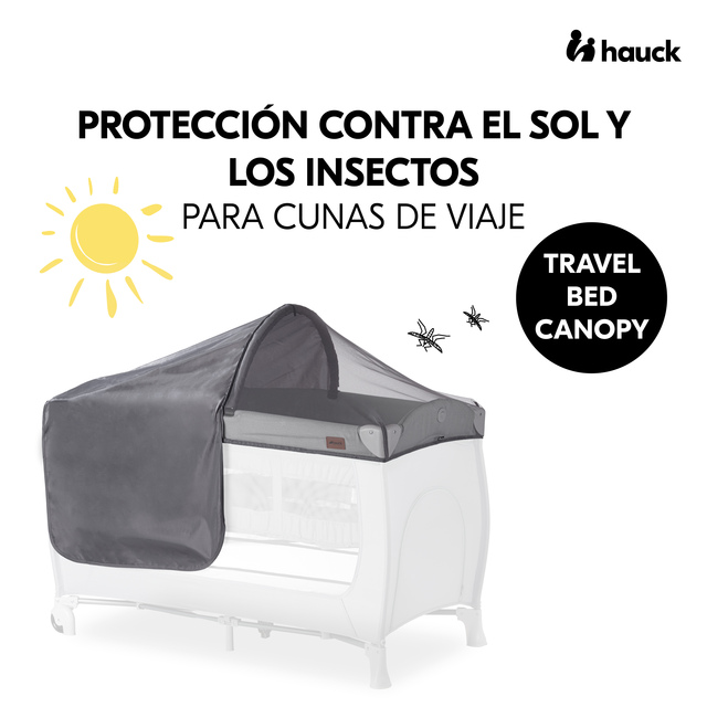 Travel Bed Canopy Grey