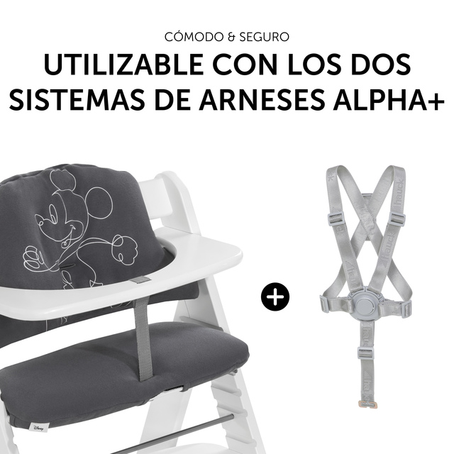 Highchair Pad Select  Mickey Mouse Anthracite