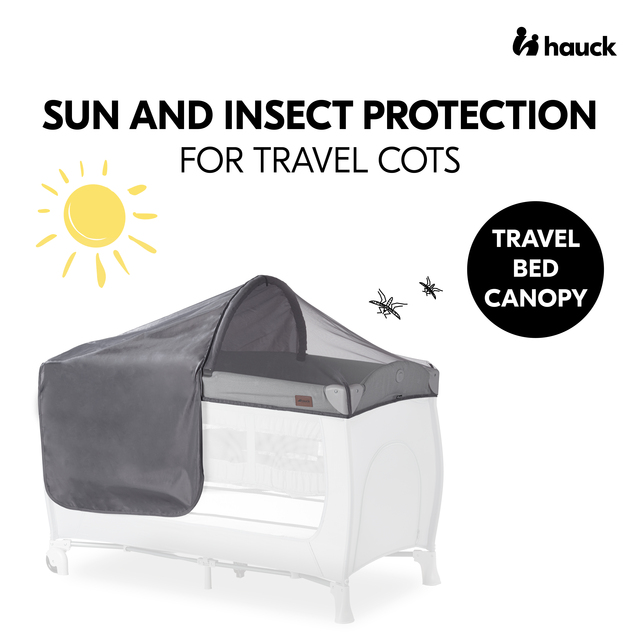 Travel Bed Canopy Grey